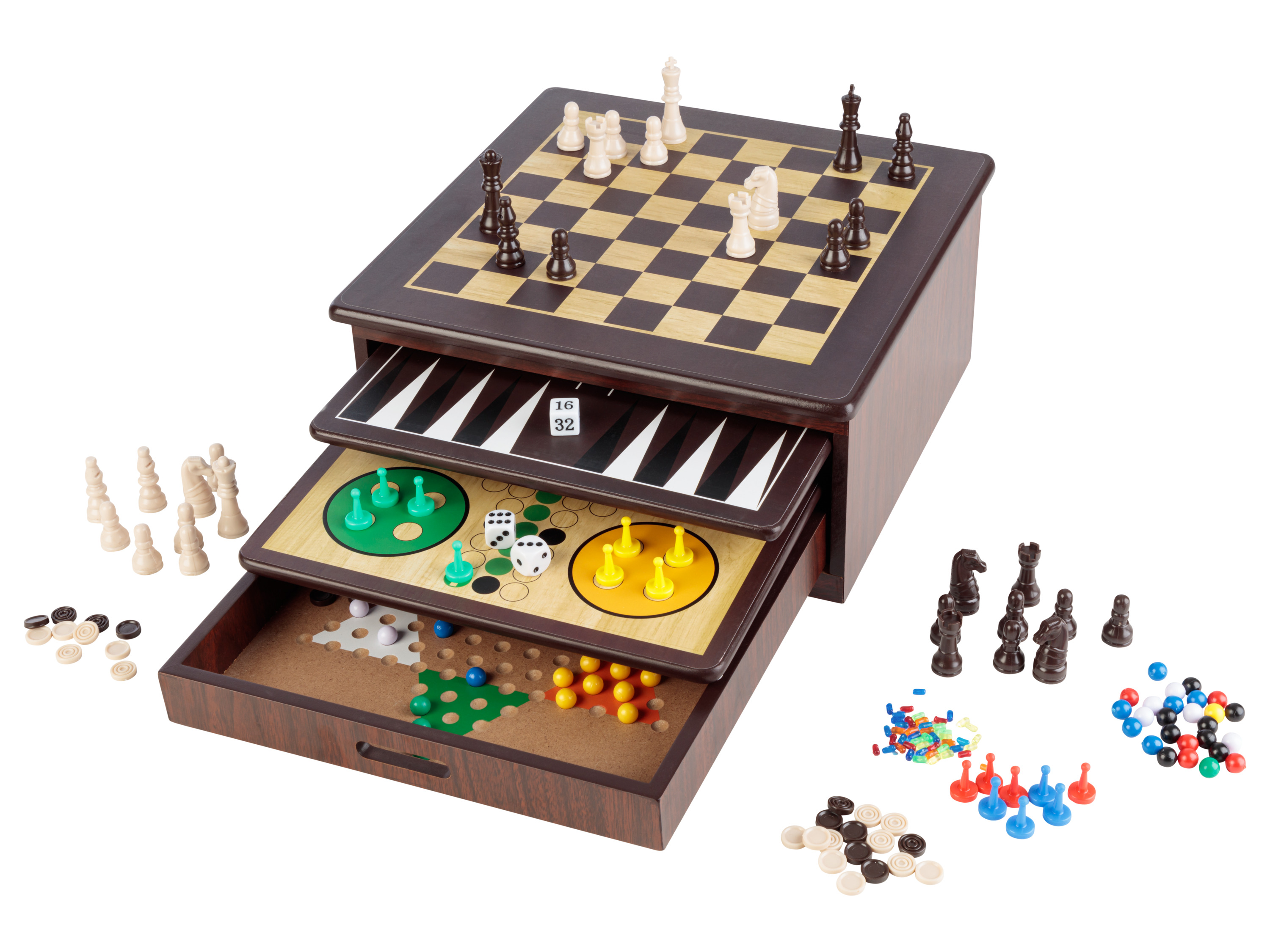PLAYTIVE Zestaw gier drewnianych 10w1