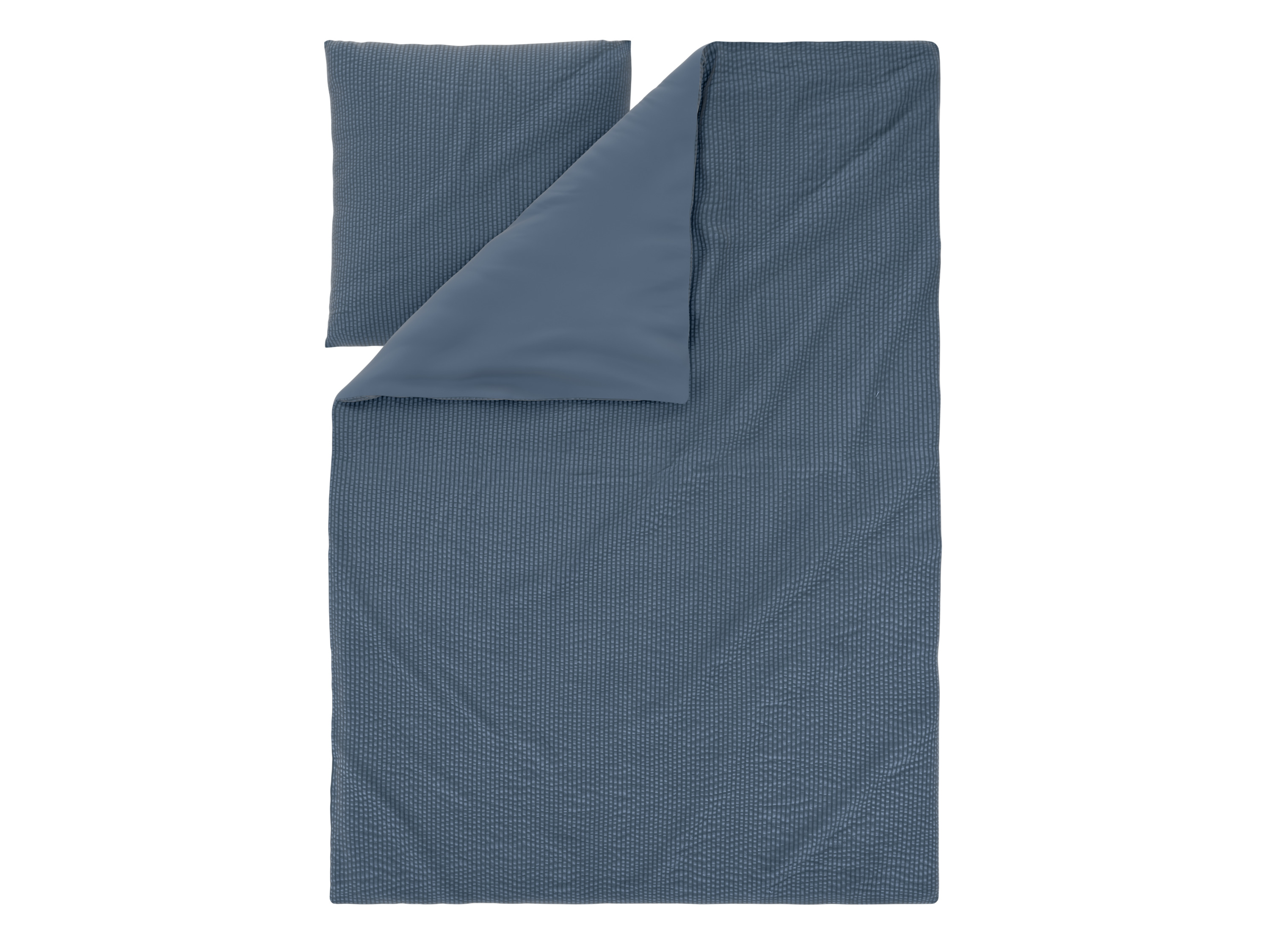 LIVARNO® Dwustronna pościel z kory, 140 x 200 cm (Niebieski)