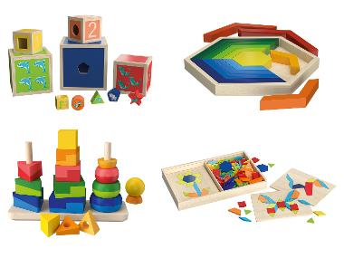 LUPILU® Zabawki edukacyjne z drewna