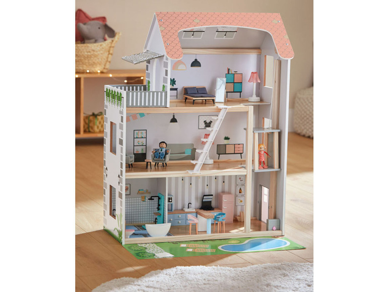 Pełny ekran: Playtive Drewniany domek dla lalek z wyposażeniem - zdjęcie 10