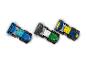 Trzy samochody wyścigowe Lego Speed Champions, w tym Alpine i Aston Martin.