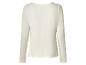 Damska koszulka z długim rękawem w kolorze ecru, widok z tyłu