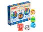 Zabawka Geomag Magicube Magic Stacking Safari z magnetycznymi klockami zwierząt.