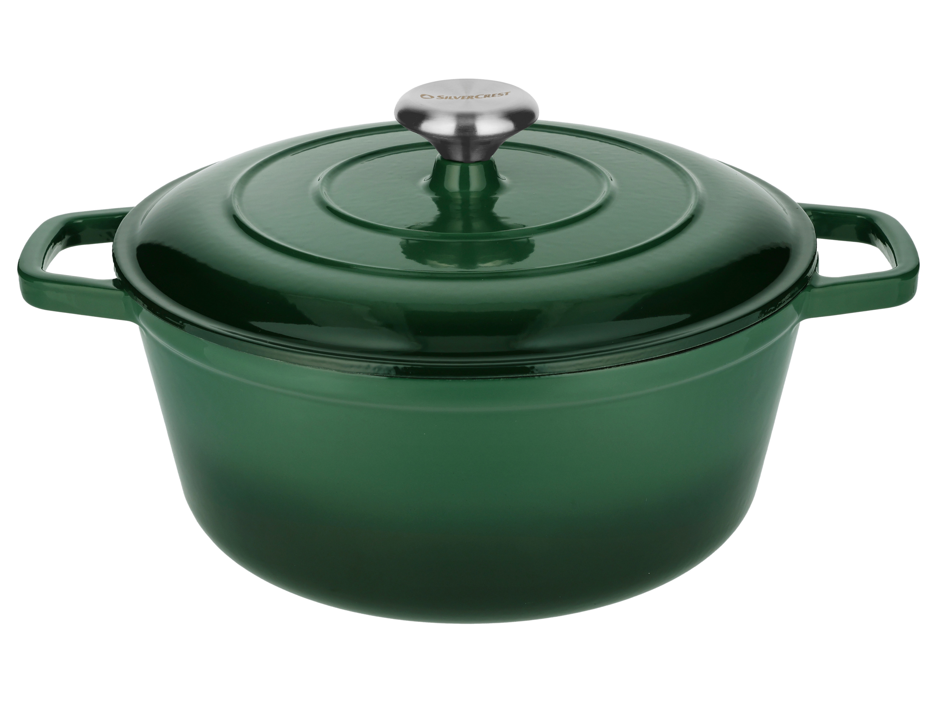 SILVERCREST® Garnek żeliwny Premium, Ø 27 cm (zielony)