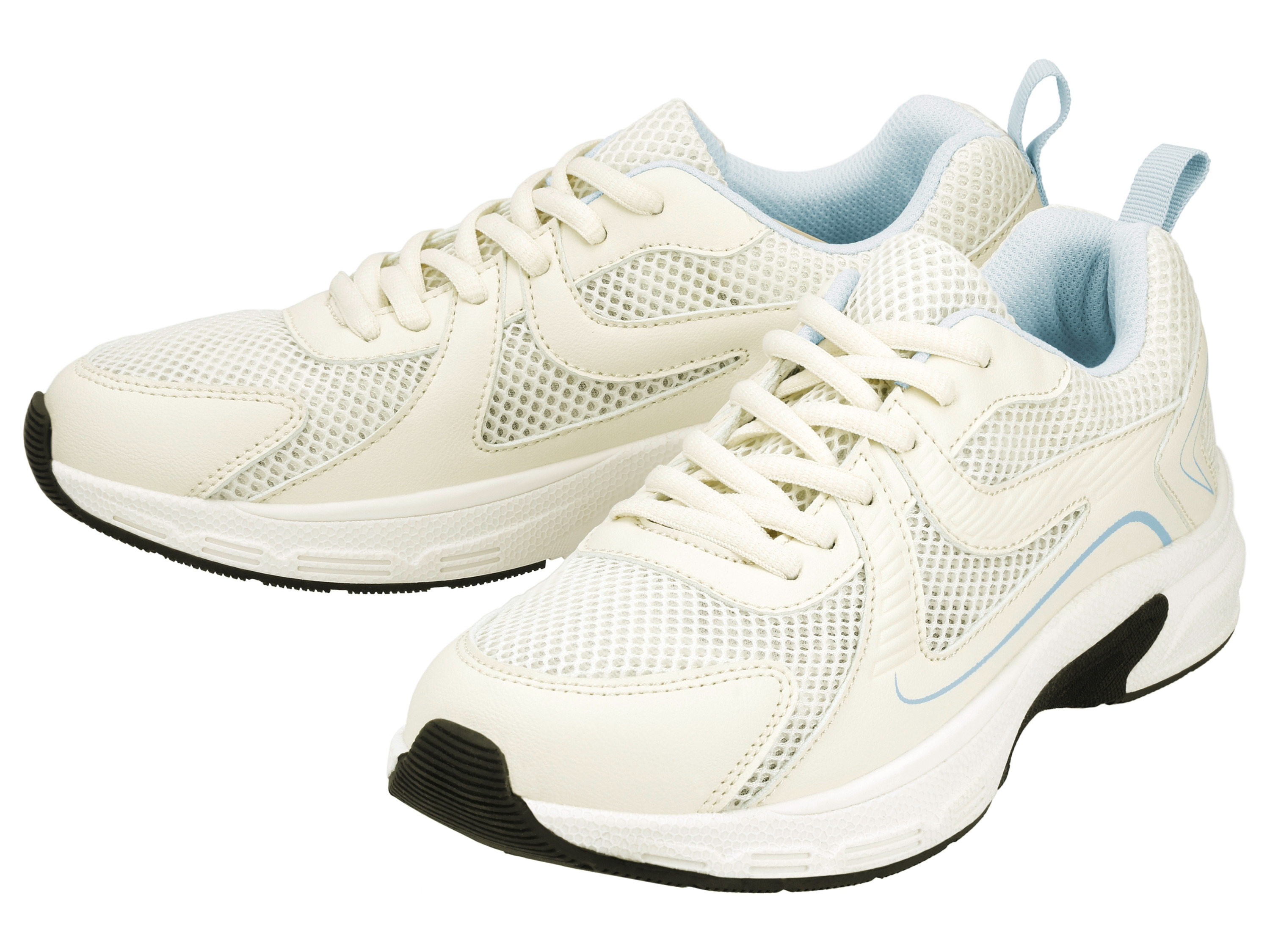 esmara® Sneakersy damskie (Biały/jasnoniebieski, 38)