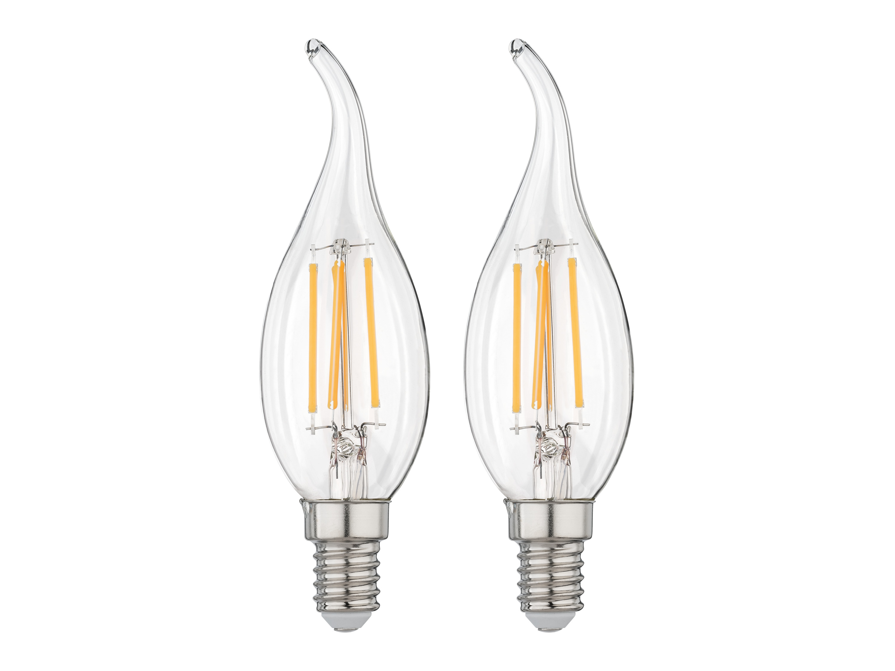 LIVARNO® Żarówka filamentowa LED, 1 lub 2 sztuki (Podmuch wiatru E14 4,2W, zestaw 2 szt)