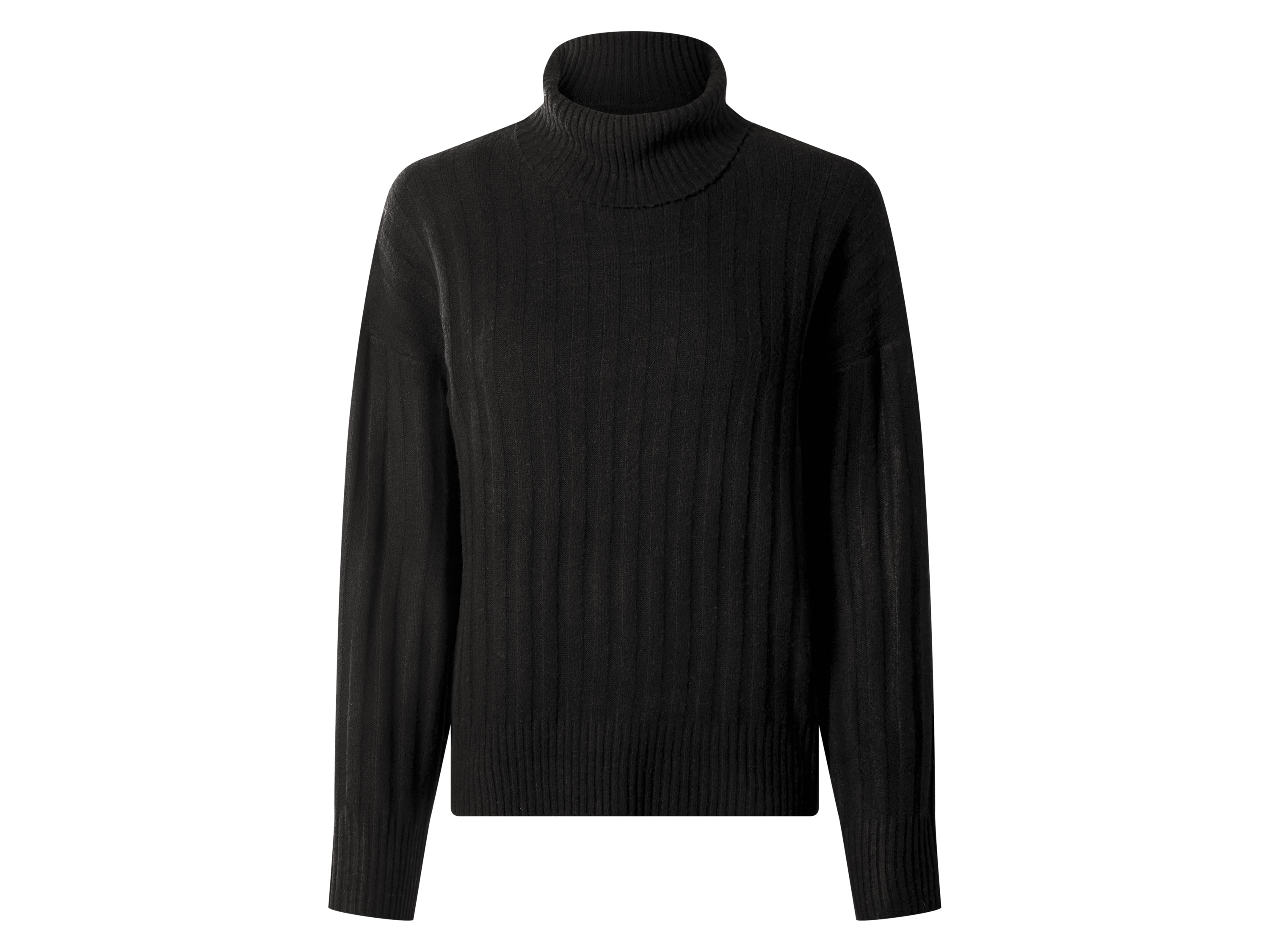 ESMARA® Sweter damski z golfem (Czarny, XS (32/34))