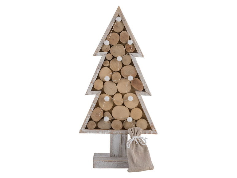 Pełny ekran: LIVARNO home Dekoracja świąteczna z drewna LED - zdjęcie 1