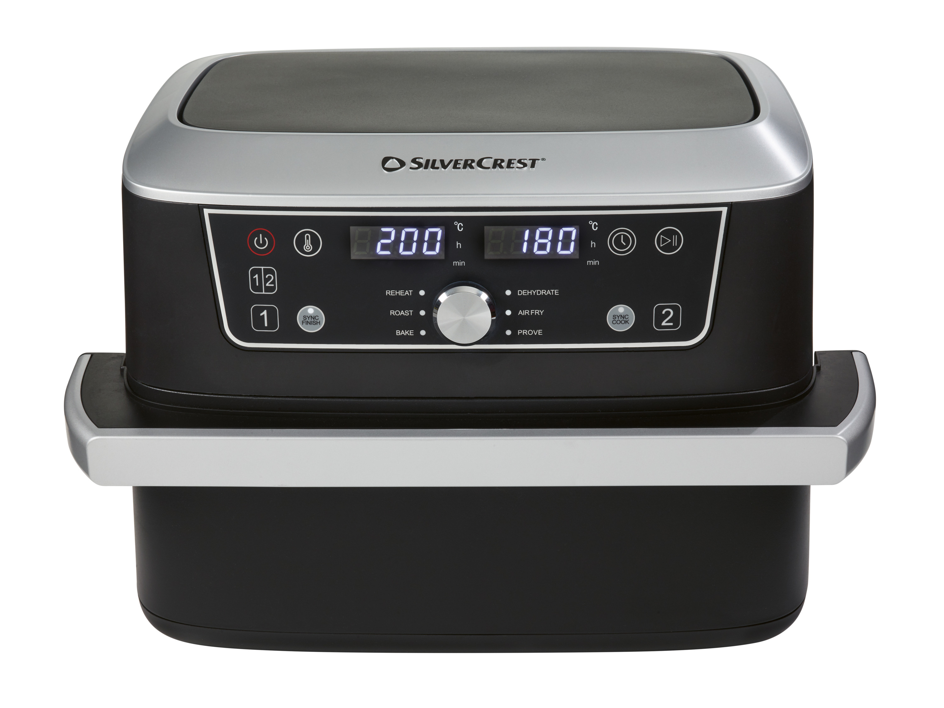 SILVERCREST® Dwukomorowa frytkownica beztłuszczowa Air Fryer, 2600 W, 11 l, SHFDA 2600 A1