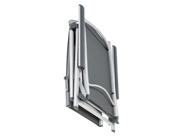 Pełny ekran: Livarno Home Leżak aluminiowy z zagłówkiem Houston, srebrny/ szary - zdjęcie 4