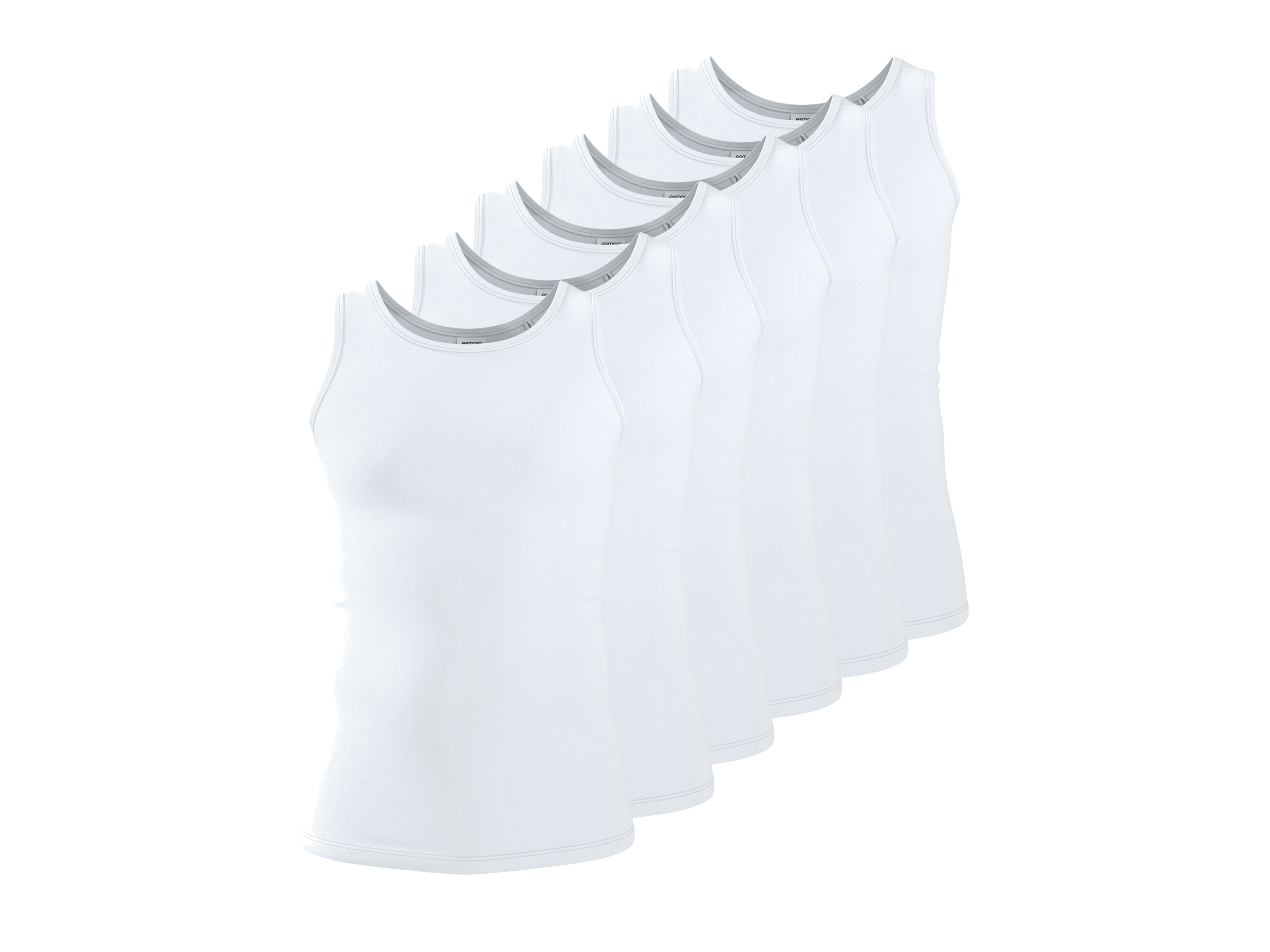 esmara Men Podkoszulki na ramiączkach męskie, 6 sztuk 