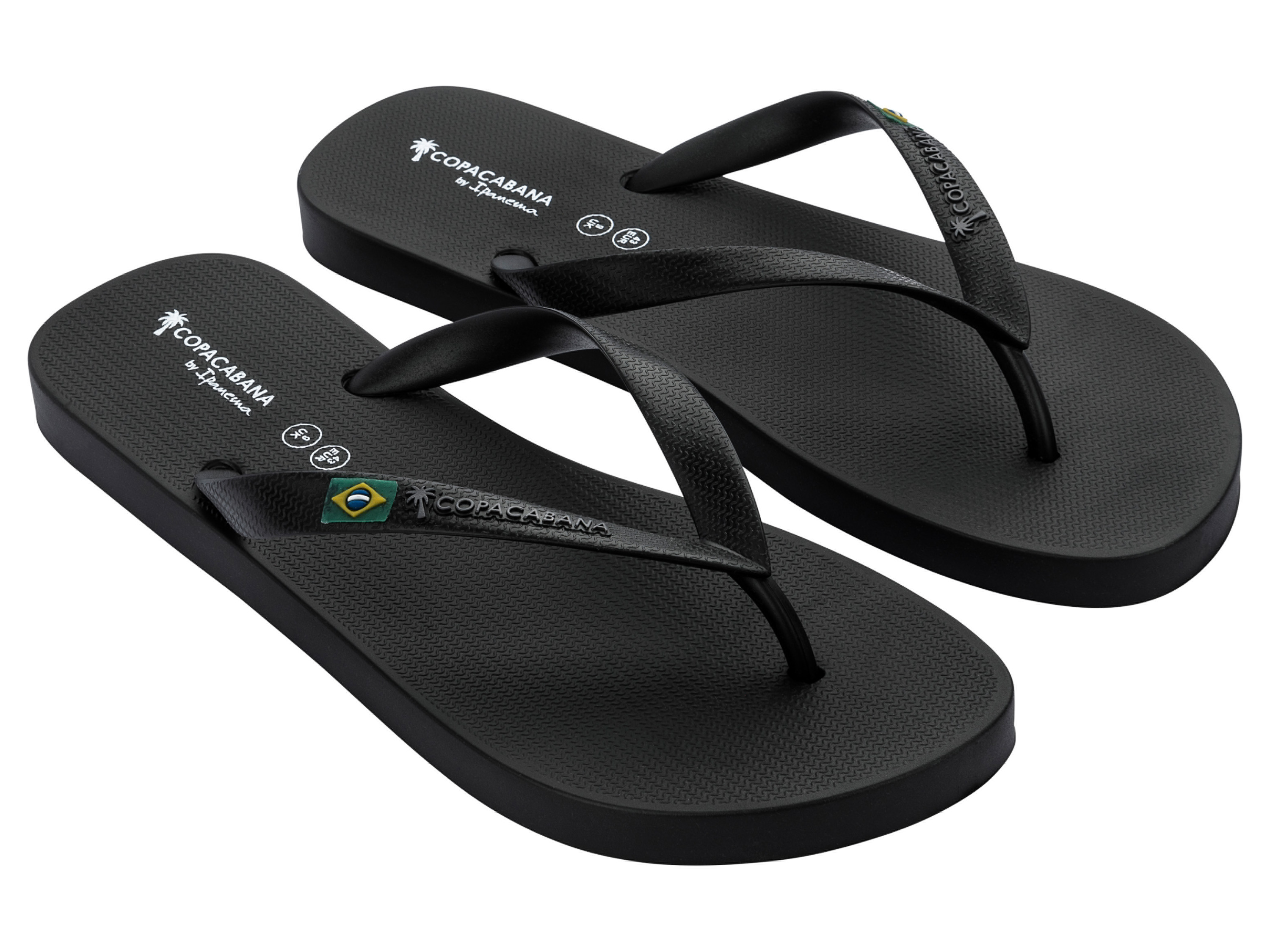 Copacabana by Ipanema Klapki japonki damskie (Czarny/biały, 41,5)