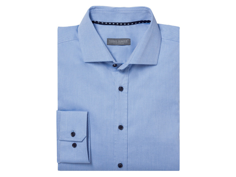 Pełny ekran: NOBEL LEAGUE® Koszula biznesowa męska, super slim fit, jasnoniebieska - zdjęcie 3