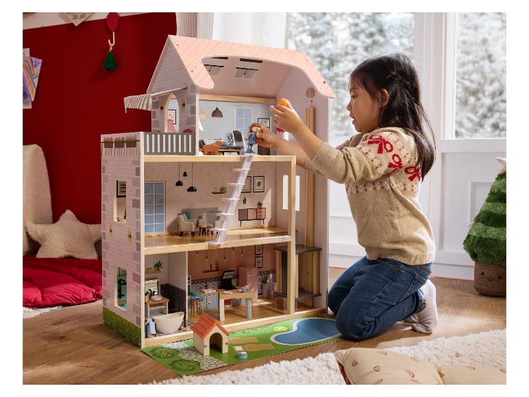 Drewniany domek dla lalek XXL, 54 elementy