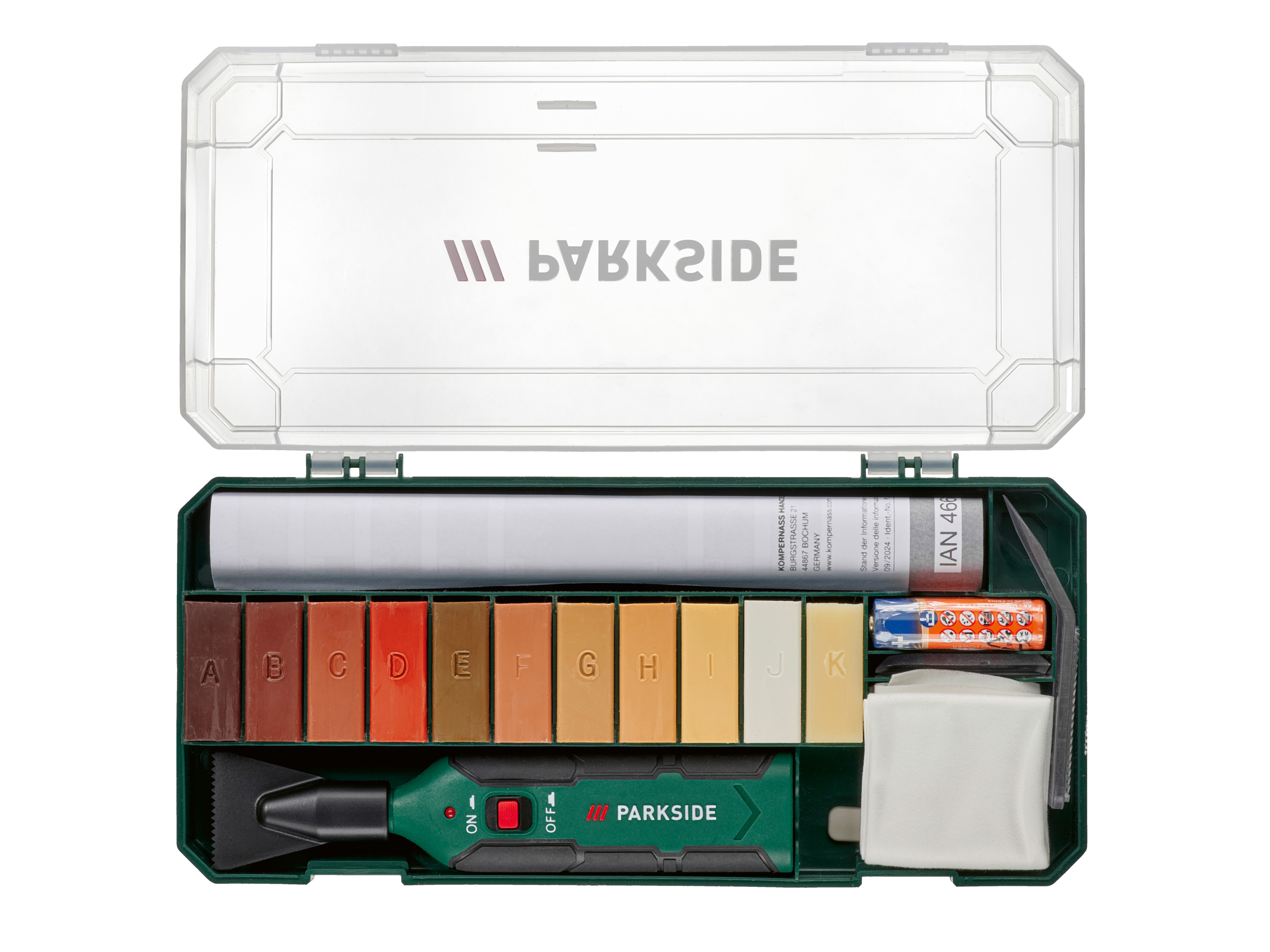 PARKSIDE® Zestaw do naprawy laminatu i parkietu lub zestaw do naprawy płytek PFRS 1,5 C5 / PLPRS 1,5 C5 (Zestaw do naprawy parkietu/laminatu)