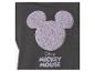 Ciemnoszara bluza z fioletową, puszystą głową Myszki Miki i napisem „Disney Mickey Mouse”.