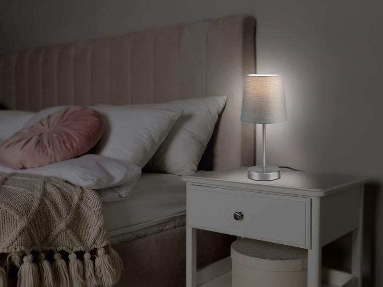 Pełny ekran: LIVARNO home Lampa stołowa LED z tekstylnym kloszem - zdjęcie 7