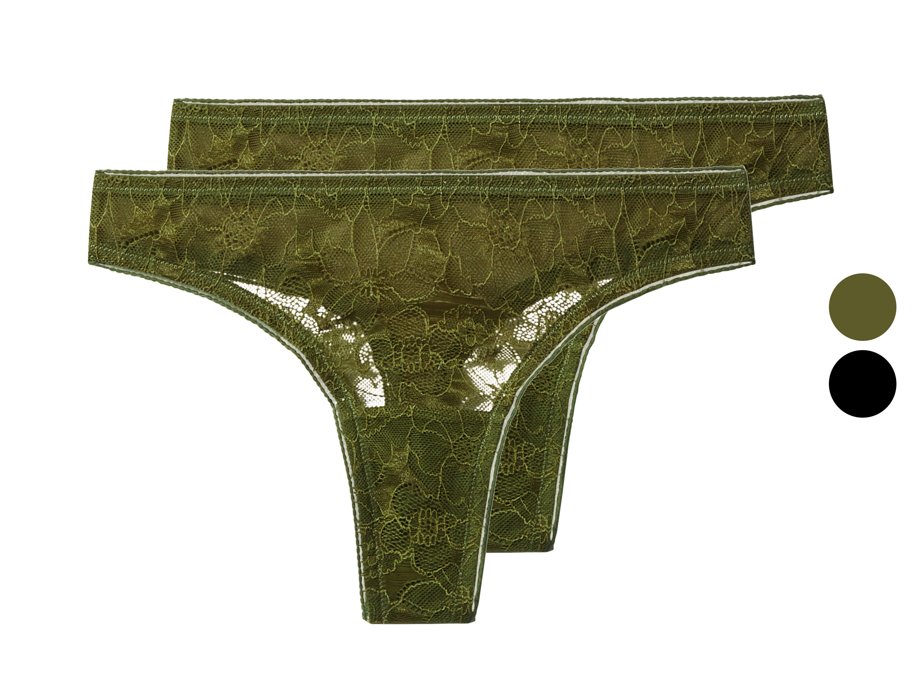 esmara® Stringi damskie z koronką, 2 pary