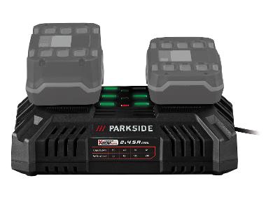 PARKSIDE® Podwójna ładowarka do akumulatorów 20 V / 2 x 4,5 A PDSLG 20 B1 (bez akumulatora)