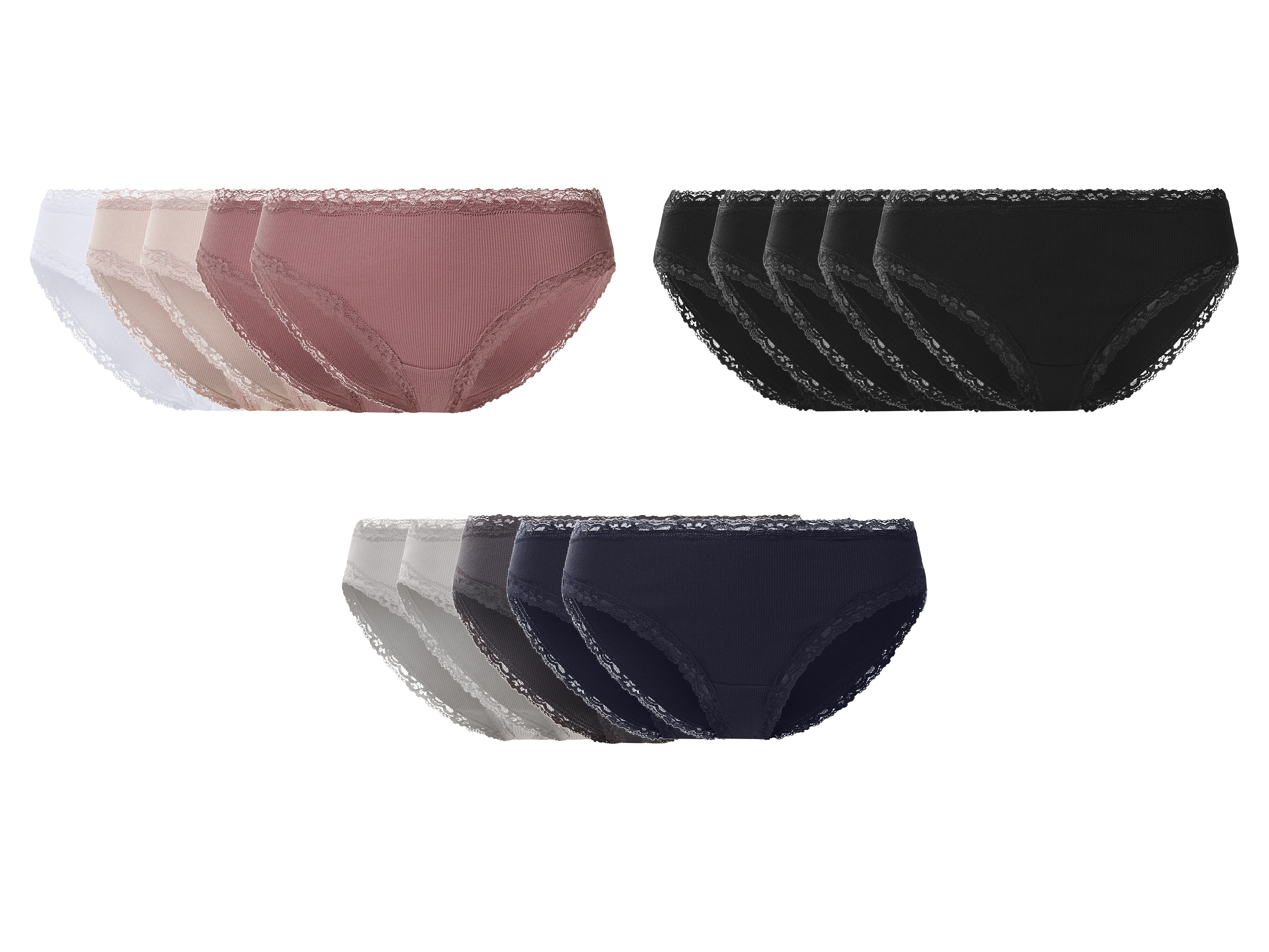 esmara® Majtki figi damskie z bawełną, 5 par