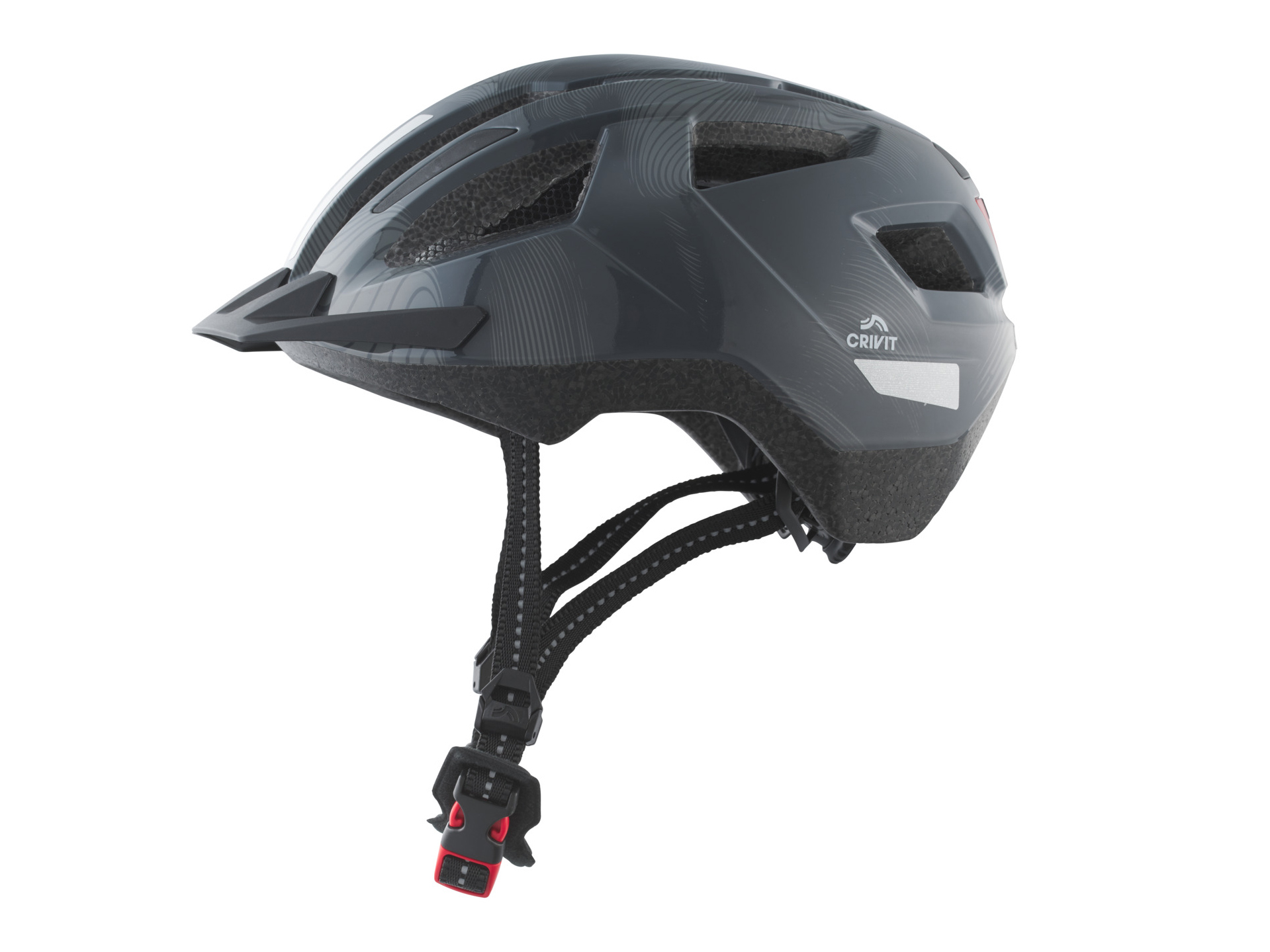CRIVIT Kask rowerowy dziecięcy (Szary)