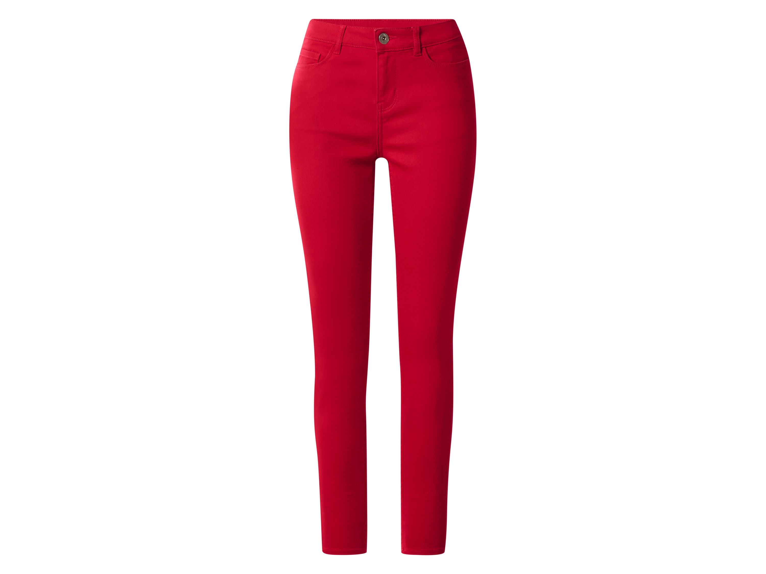 esmara® Jeansy skinny fit damskie (Czerwony, 36)