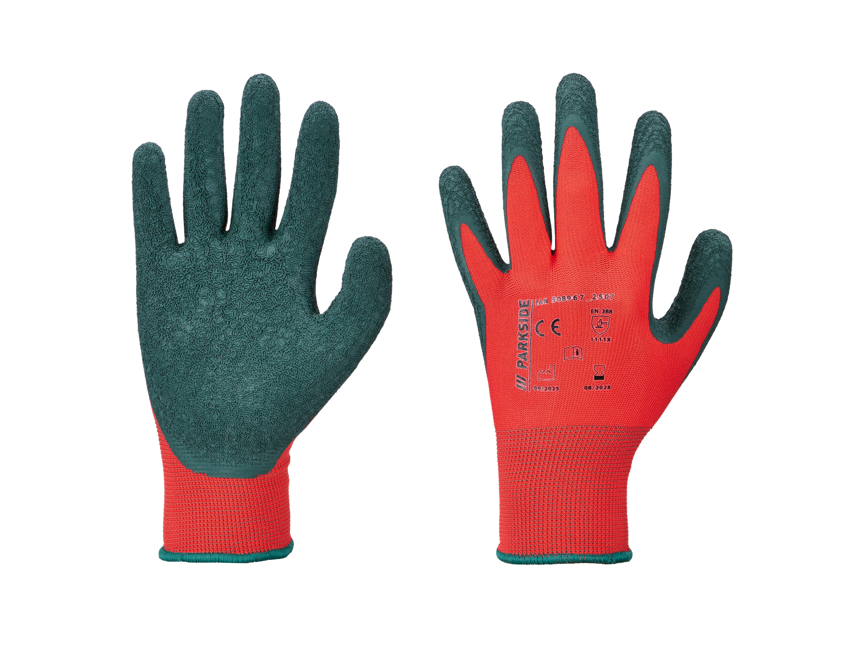 PARKSIDE® Rękawice ogrodowe (Zielony/ czerwony, 7)