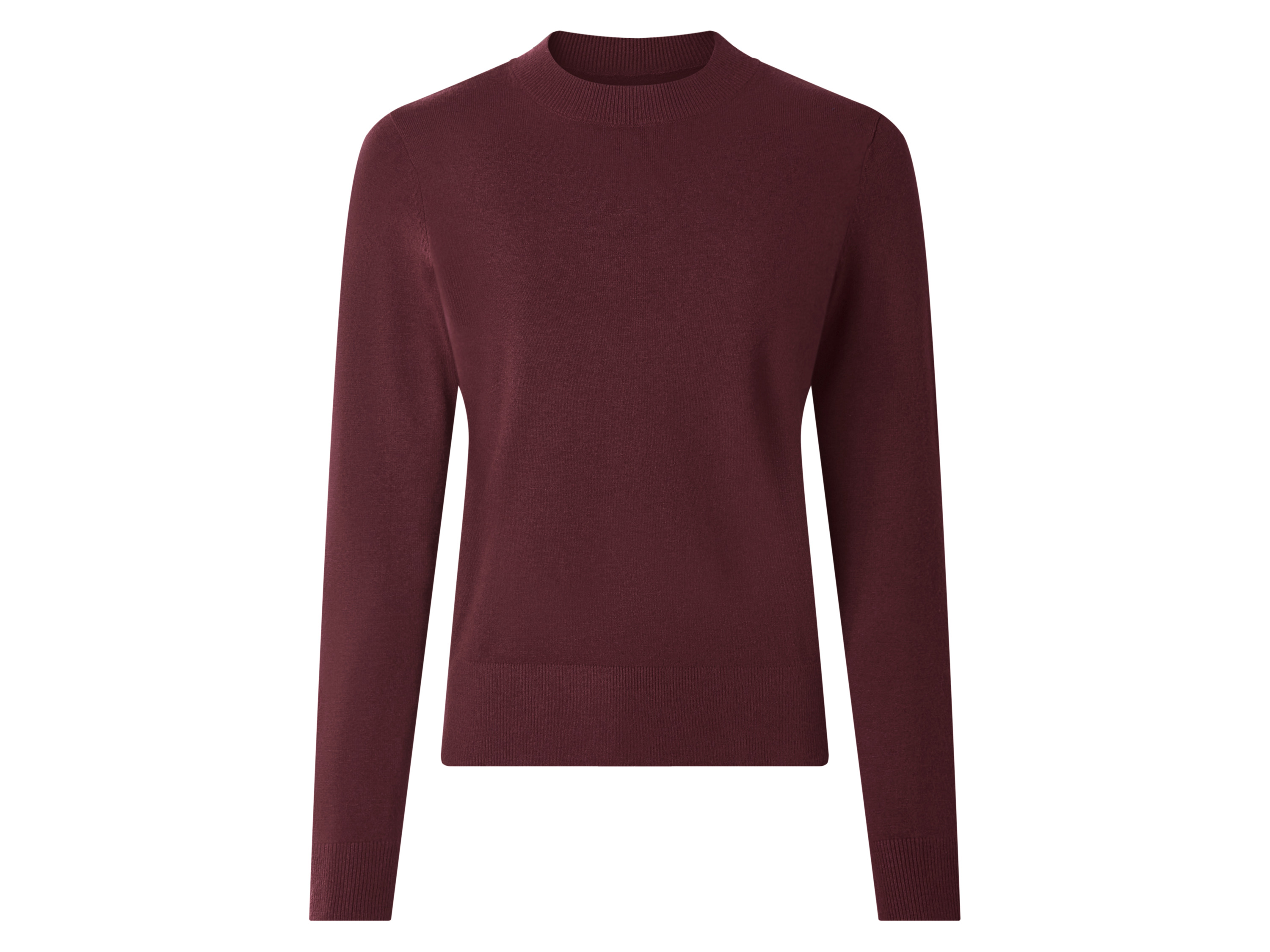 ESMARA® Sweter z cienkiej dzianiny damski  (Bordowy, XS (32/34))
