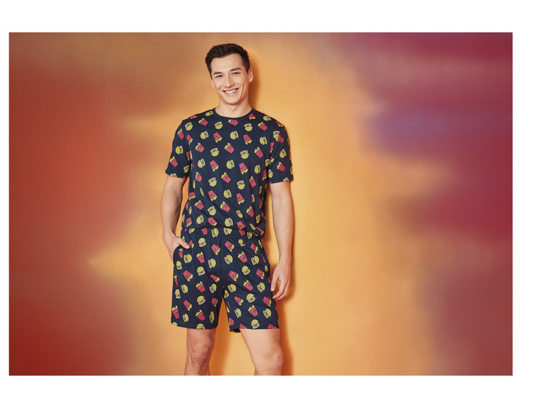 Pełny ekran: LIVERGY® Piżama męska z nadrukiem (t-shirt + szorty) - zdjęcie 9
