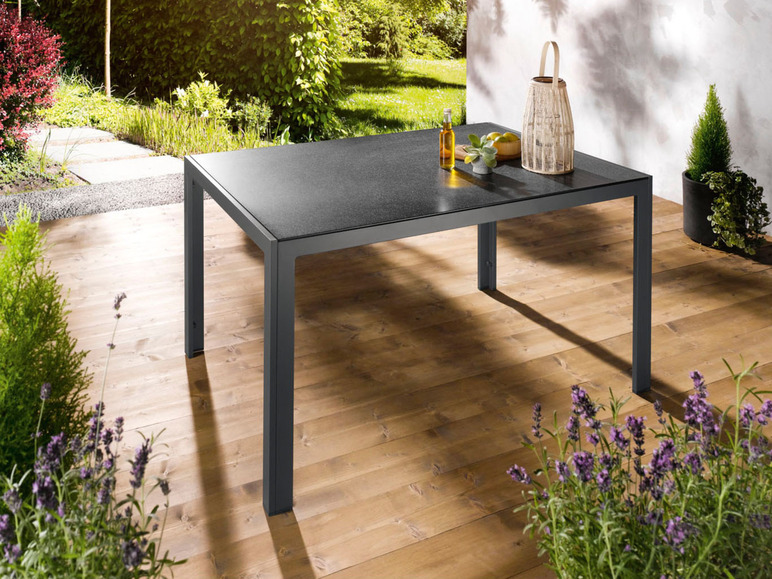 Pełny ekran: LIVARNO home Aluminiowy stół ogrodowy Toronto, 140 x 90 cm, antracyt - zdjęcie 6