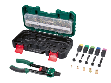 PARKSIDE® Nitownica do nakrętek nitowanych, z akcesoriami 150el.