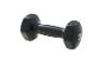 Czarny hantel 3 kg z gumowym uchwytem