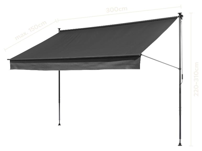 Markiza rozporowa 300 x 150, antracyt