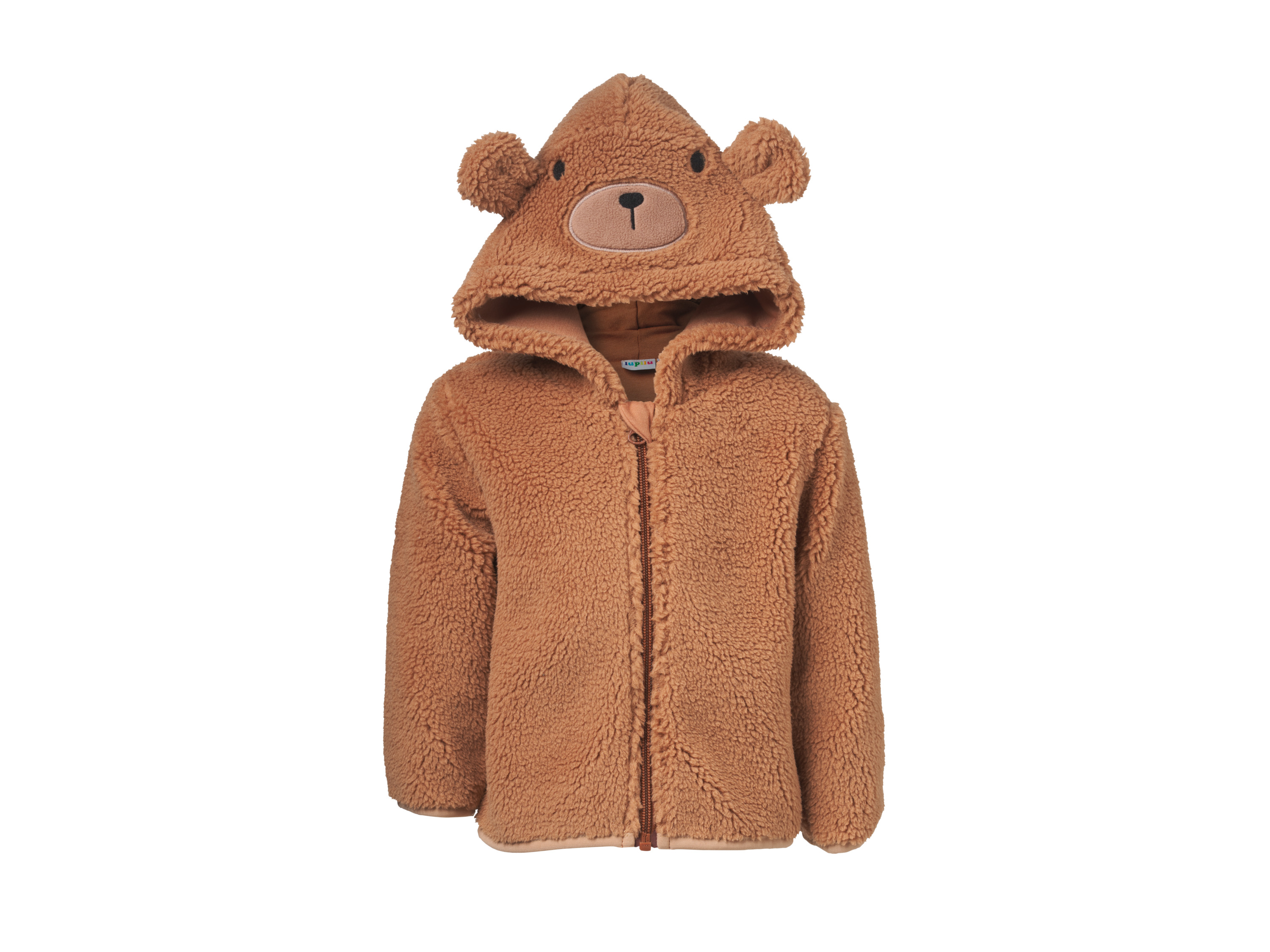 LUPILU® Kurtka niemowlęca z pluszowego polaru (Brązowy, 86/92)