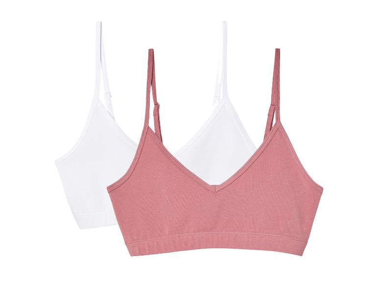 Biustonosz bustier dziewczęcy, 2 sztuki