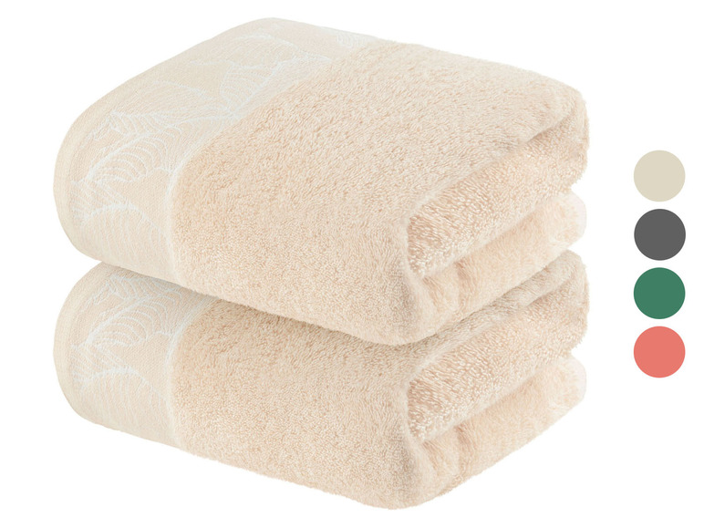 Pełny ekran: LIVARNO home Komplet 2 ręczników frotté, 50 x 100 cm - zdjęcie 1