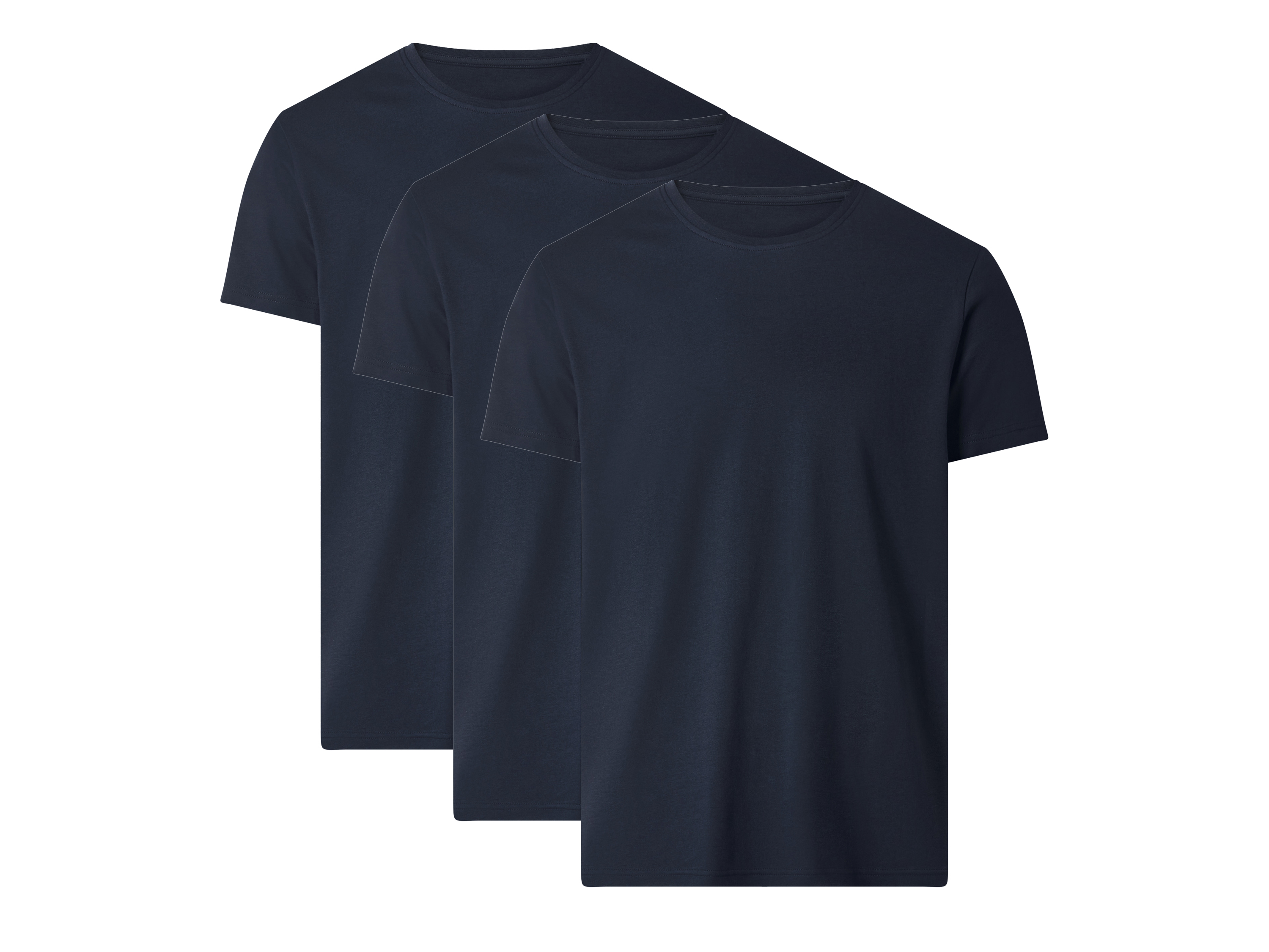 ESMARA MEN T-shirty męskie, 3 sztuki (Granatowy, M (48/50))