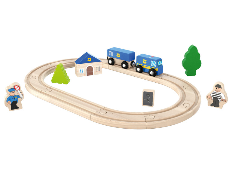 Pełny ekran: Playtive Zestaw drewnianych torów kolejowych, 18 elementów - zdjęcie 8