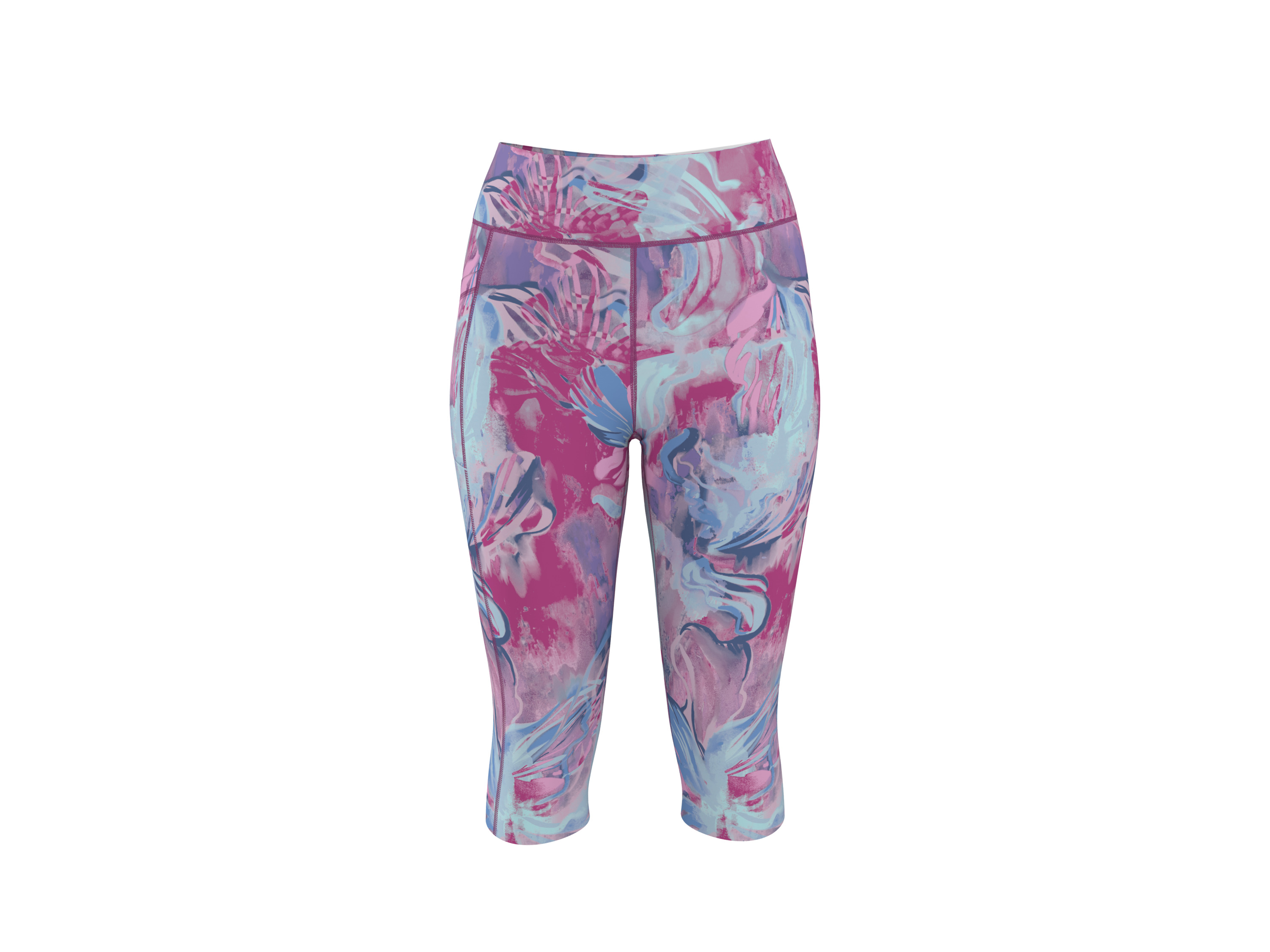 CRIVIT Spodnie funkcyjne capri damskie (Wzorzysty, XS (32/34))