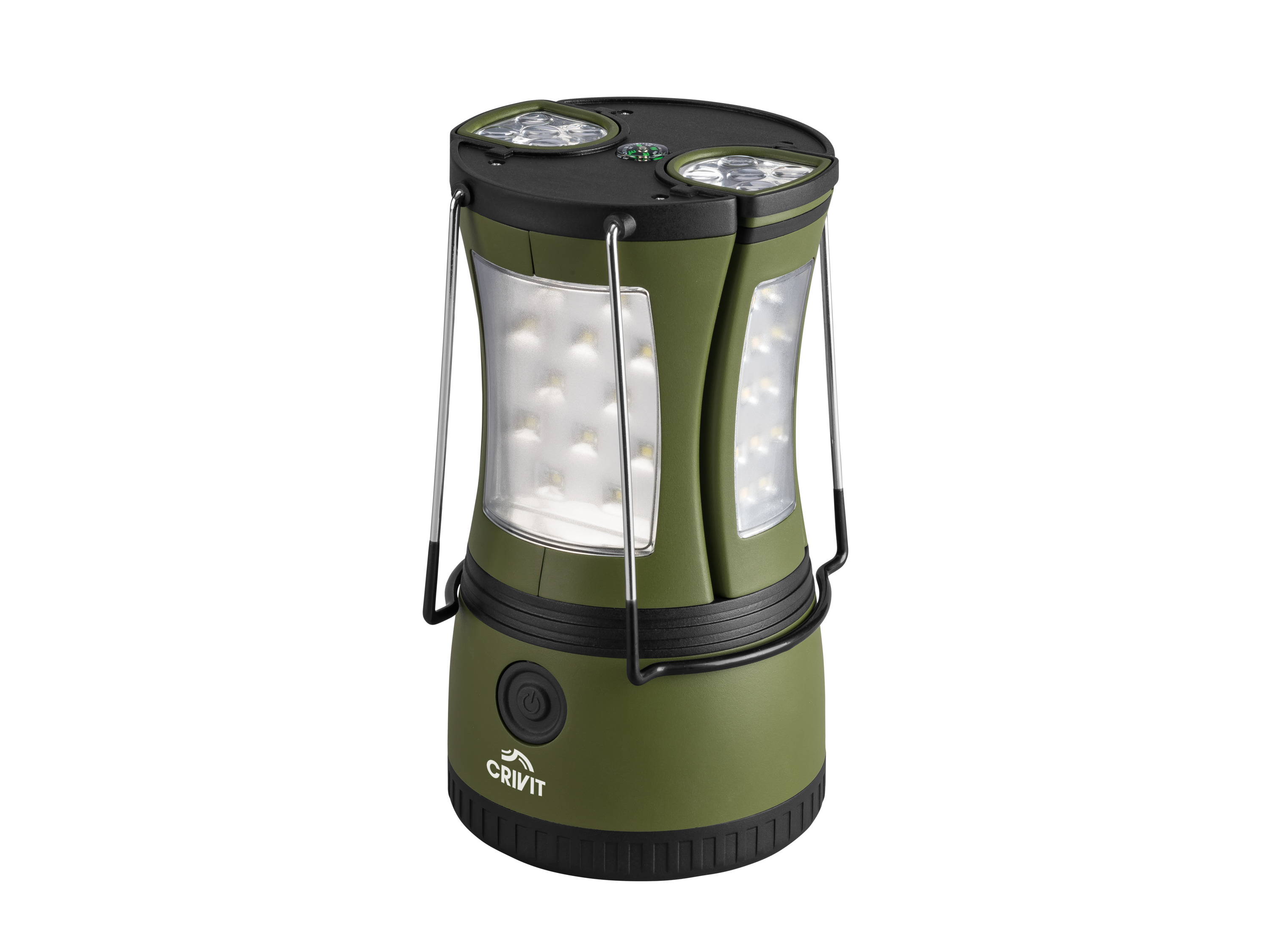 CRIVIT Lampa kempingowa 2 w 1 (Zielony)
