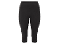 Czarne legginsy capri z miękkiej tkaniny.