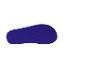 Podeszwa klapków w kolorze niebieskim.
