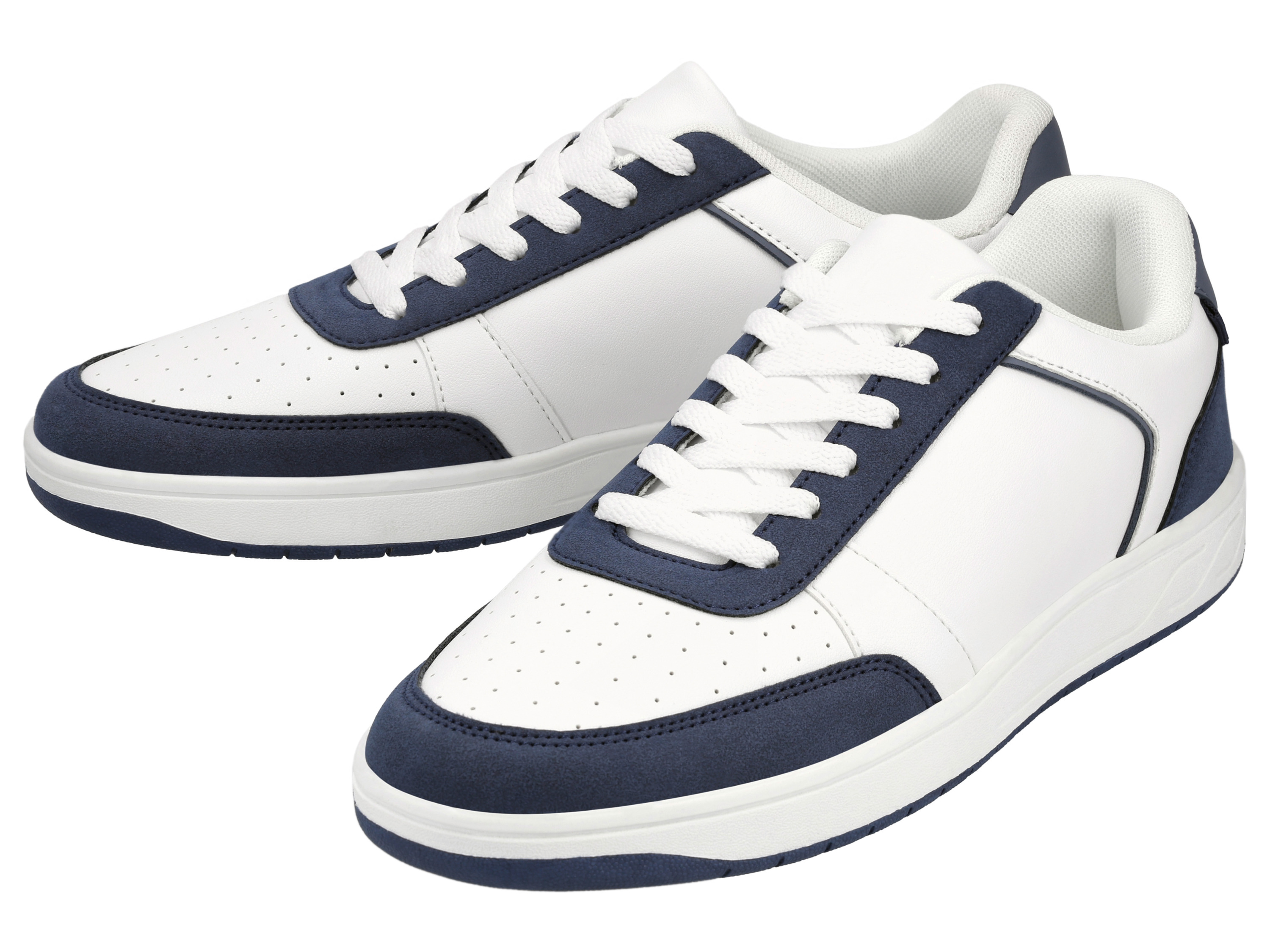 esmara Men Buty sneakersy męskie (Biały/granatowy, 44)