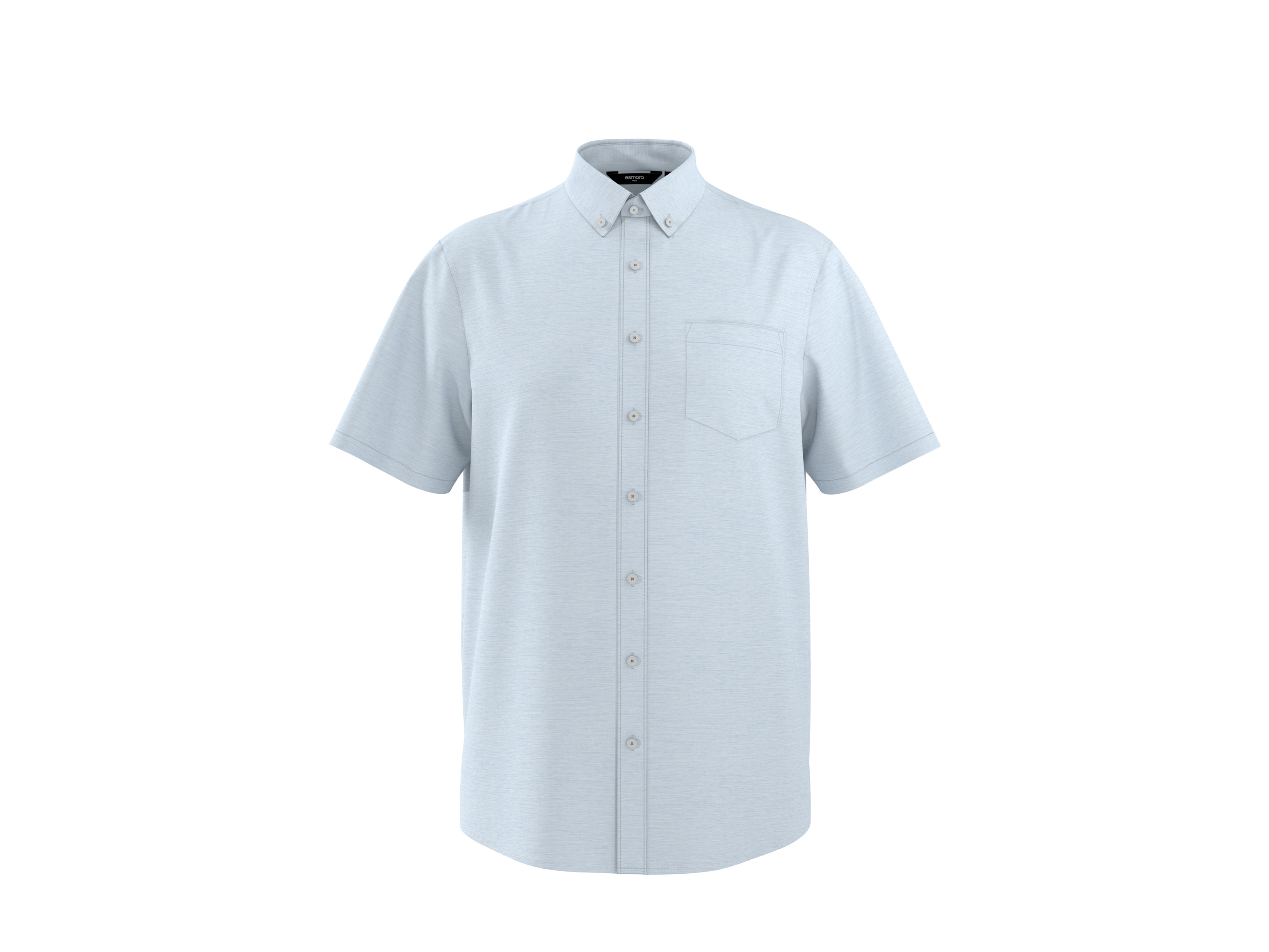 esmara Men Koszula męska z lnem (Niebieski, XL (43/44))