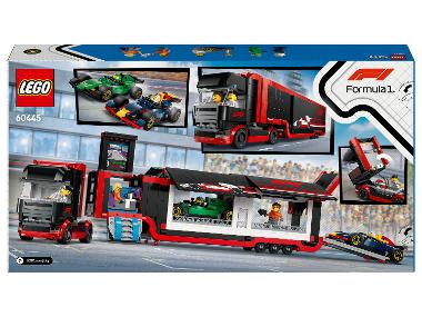 LEGO® City Zestaw klocków LEGO® 60445 Transporter F1® z bolidami wyścigowymi F1® RB20 i AMR24.