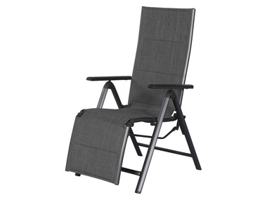 LIVARNO home Aluminiowy fotel ogrodowy z podnóżkiem Toronto, antracyt