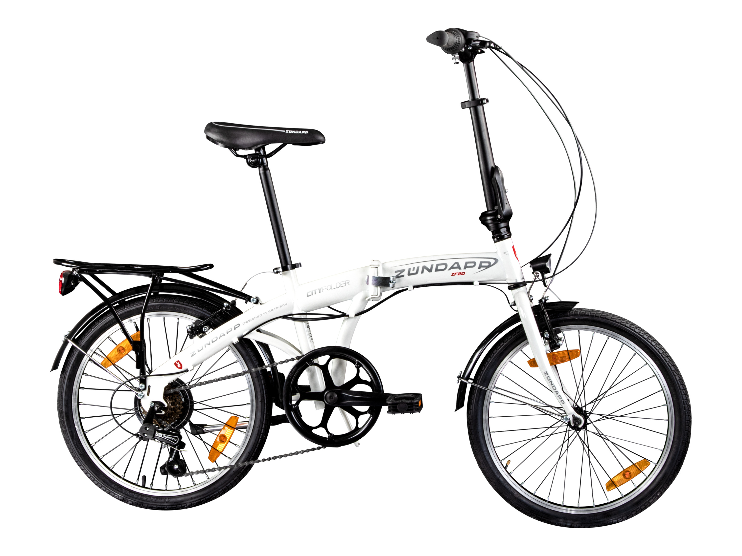 Zündapp Rower składany ZF20 Speed Folder, 20 cali (Biały, 20 cali)