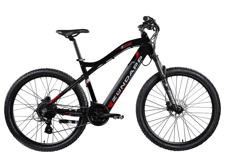 Pełny ekran: Zündapp Elektryczny rower górski Z898, 27,5", czarny/czerwony - zdjęcie 2