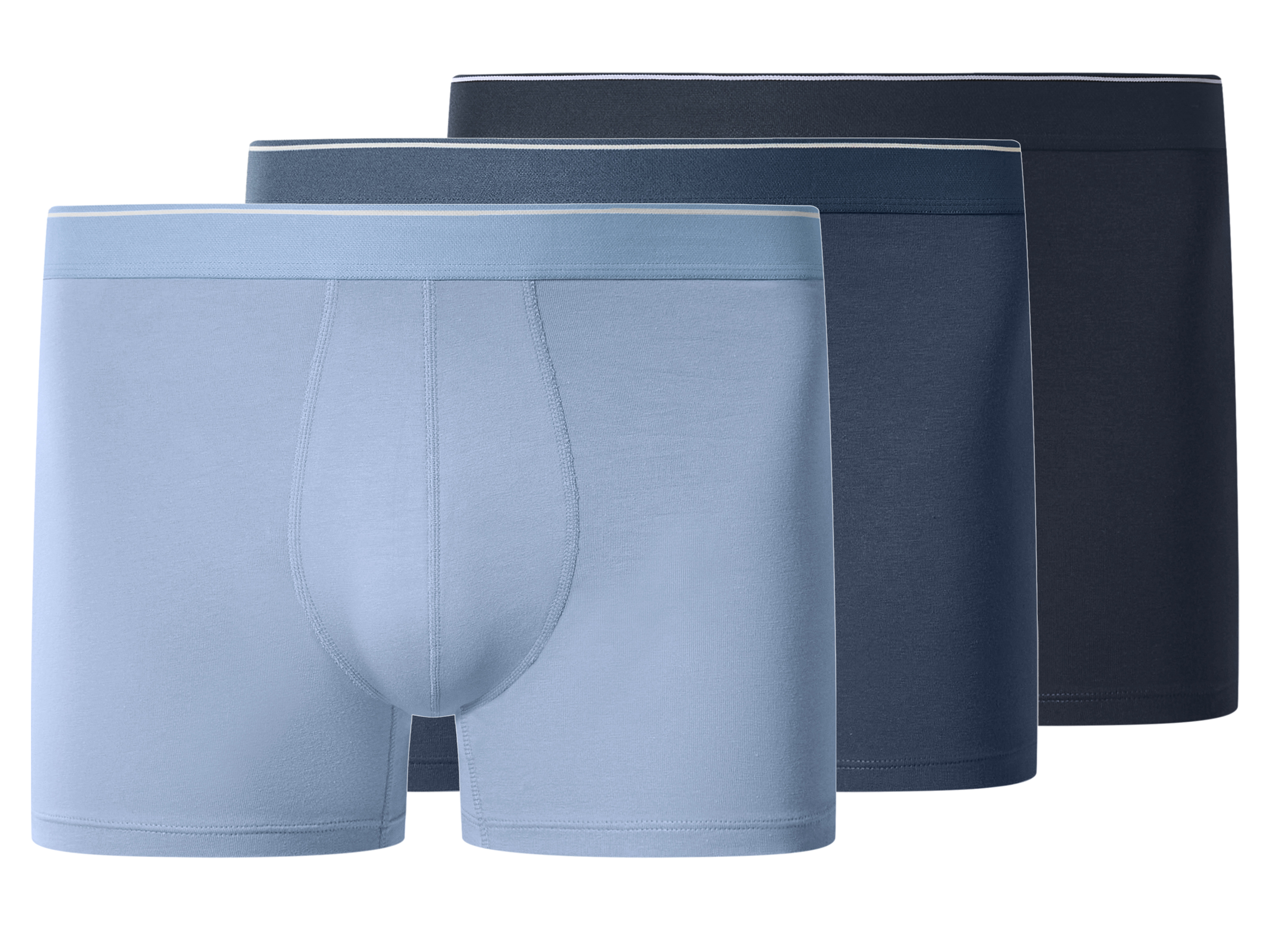 esmara Men Bokserki męskie z bawełną, 3 pary (granatowy/ciemnoniebieski/jasnoniebieski, 8/XXL)