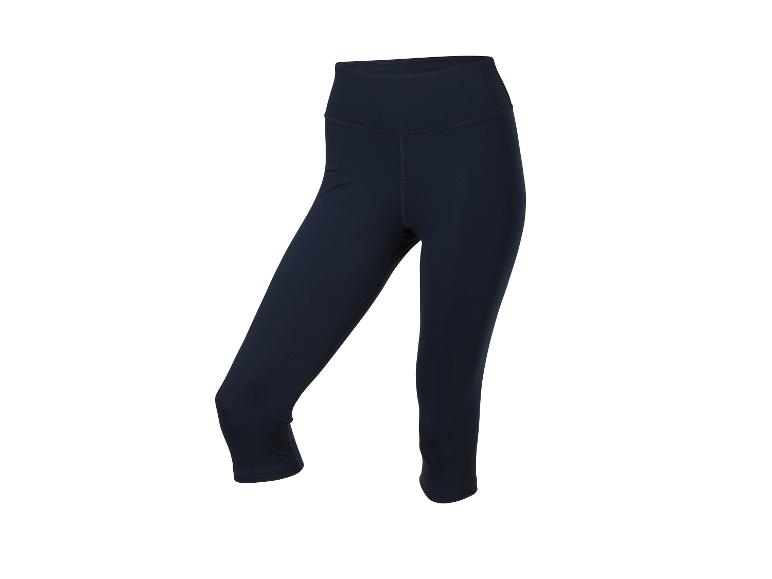 Granatowe damskie legginsy capri do fitnessu